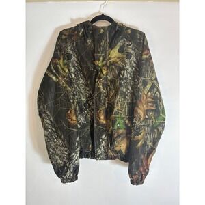 Mad Dog Gear Mossy Oak Break Up‎ Camo Mens Large Hooded Gorpcore Windbreaker